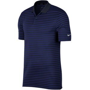 Nike Dry Victory Blue Stripe Polo Golf Shirt Men's Size Small Performance